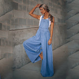 Salopette Large en Jean | Bleu | Style Décontracté & Tendance