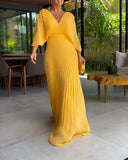 Robe Longue Plissée Élégante | Fluide | Chic & Sophistiquée