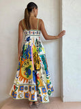 Robe Midi à Imprimé Artistique | Vibrante | Élégante et Unique