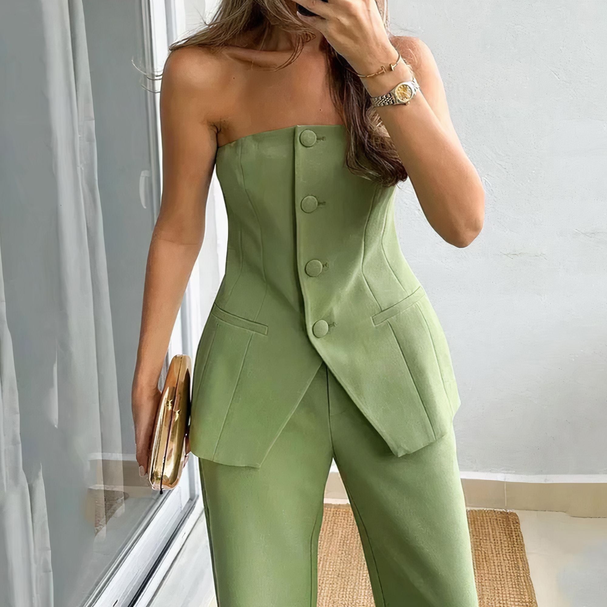 Combinaison Pantalon Bustier | Chic et Moderne | Parfaite pour les Occasions Spéciales