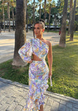 Robe Longue Asymétrique Fleurie | Élégante & Chic | Mode Estivale