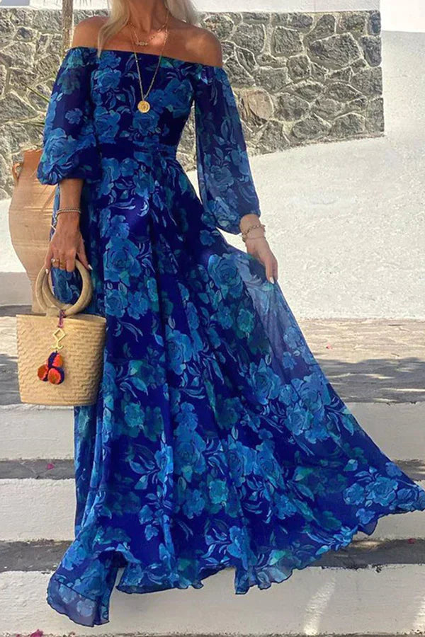 Robe Longue Épaules Dénudées | Élégante | Fluide & Romantique