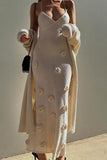 Robe Midi Fleurie 3D | Élégante | Romantique et Féminine