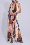 Robe Longue Plissée à Col Halter | Élégante & Fluide | Mode Statement