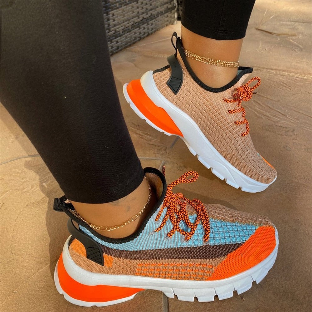 Baskets en Maille Respirante | Chaussures Légères et Stylées Color-Block