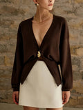 Pull Oversize à Col V | Chic & Confortable | Maille Intemporelle