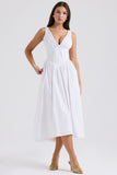 Robe Midi Fleurie | Corsage Structuré & Jupe Évasée | Élégance Fraîche