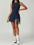 Robe Mini Asymétrique Portefeuille | Stretch Élégant | Minimaliste et Audacieuse