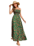 Robe Longue Fleurie | Sans Manches | Style Estival Élégant