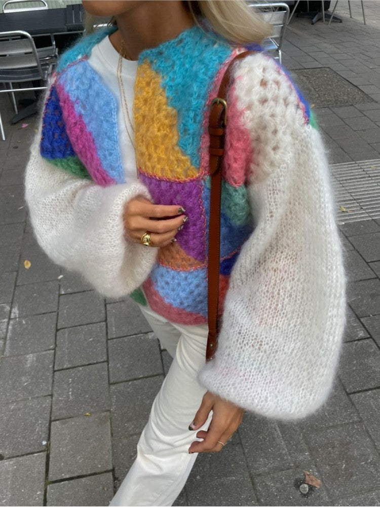 Gilet en Maille Épaisse à Rayures | Coloré & Douillet | Parfait pour les Jours Frais et les Looks Urbains Stylés