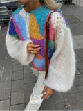 Gilet en Maille Épaisse à Rayures | Coloré & Douillet | Parfait pour les Jours Frais et les Looks Urbains Stylés
