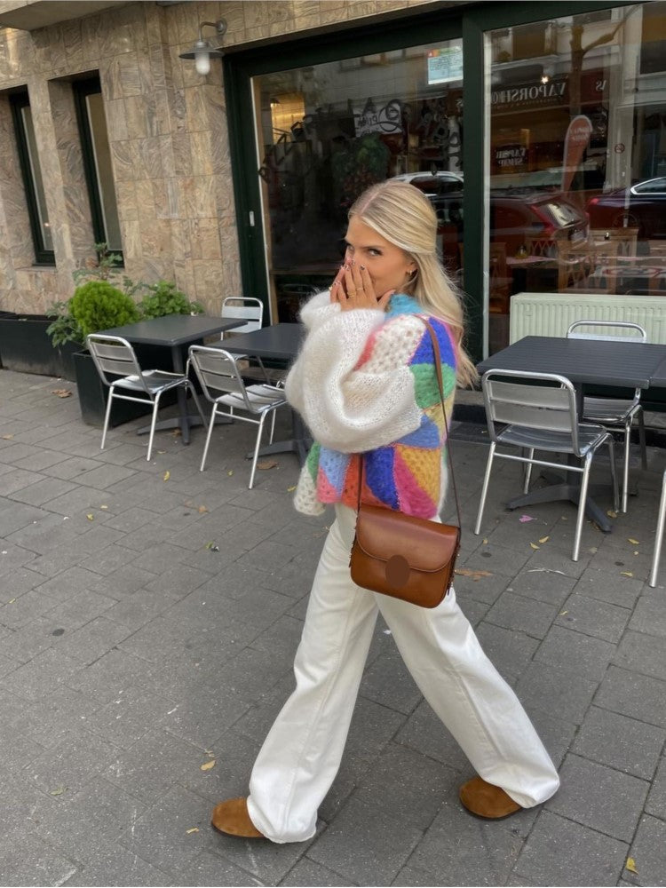 Gilet en Maille Épaisse à Rayures | Coloré & Douillet | Parfait pour les Jours Frais et les Looks Urbains Stylés