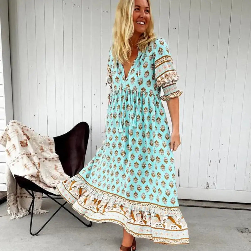 Robe Longue Bohème | Décontractée | Légère et Féminine