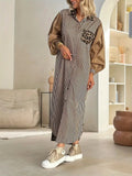 Robe Chemise Rayée & Léopard | Audacieuse | Tendance & Chic
