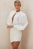 Robe Mini Satinée Structurée | Audacieuse & Élégante | Parfaite pour les Cocktails et Soirées Inoubliables