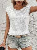 Top Sans Manches à Sequins | Brillant | Glamour et Polyvalent
