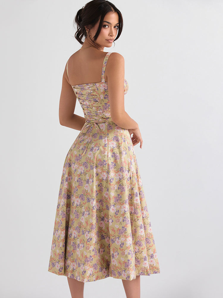 Robe Midi Fleurie | Romantique | Élégante & Fluide