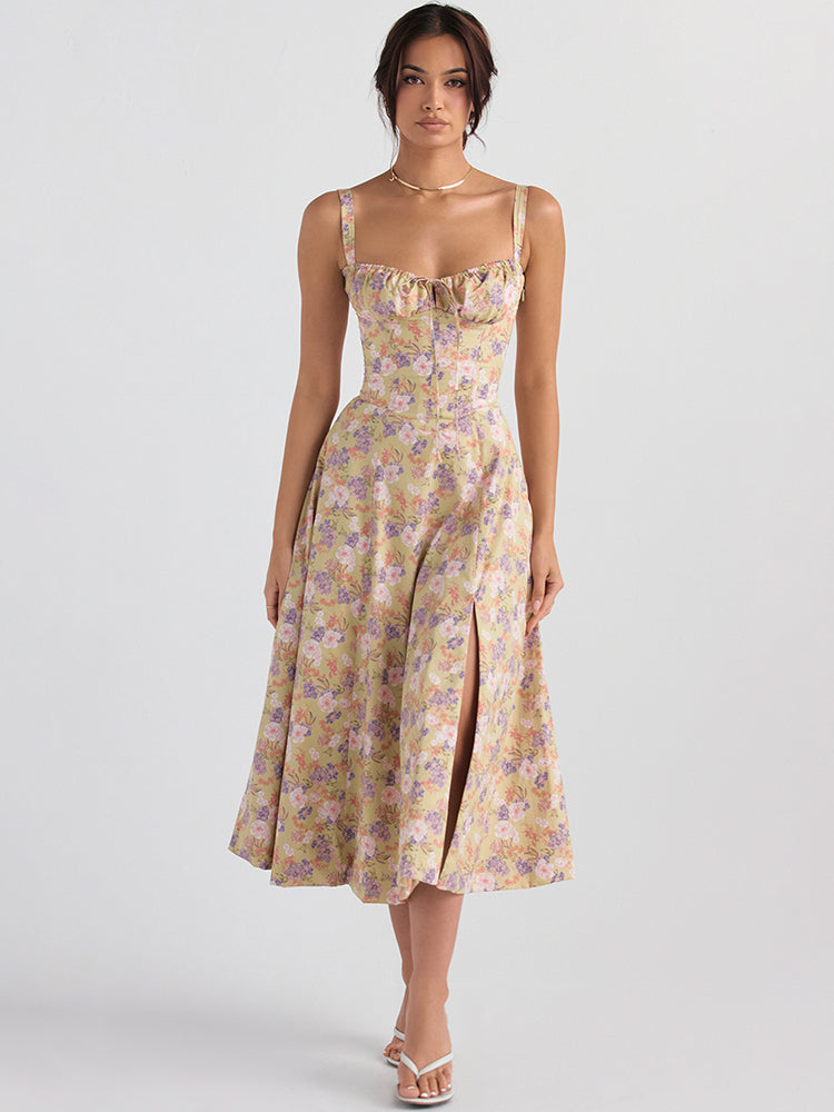 Robe Midi Fleurie | Romantique | Élégante & Fluide