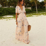 Robe Longue Bohème Découpée | Confort Fluide | Élégance de Plage