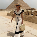 Robe Longue Élégante à Volants | Chic | Intemporelle et Sophistiquée