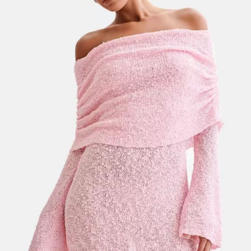 Robe Courte Pailletée Épaules Dénudées | Glamour | Moulante et Éclatante