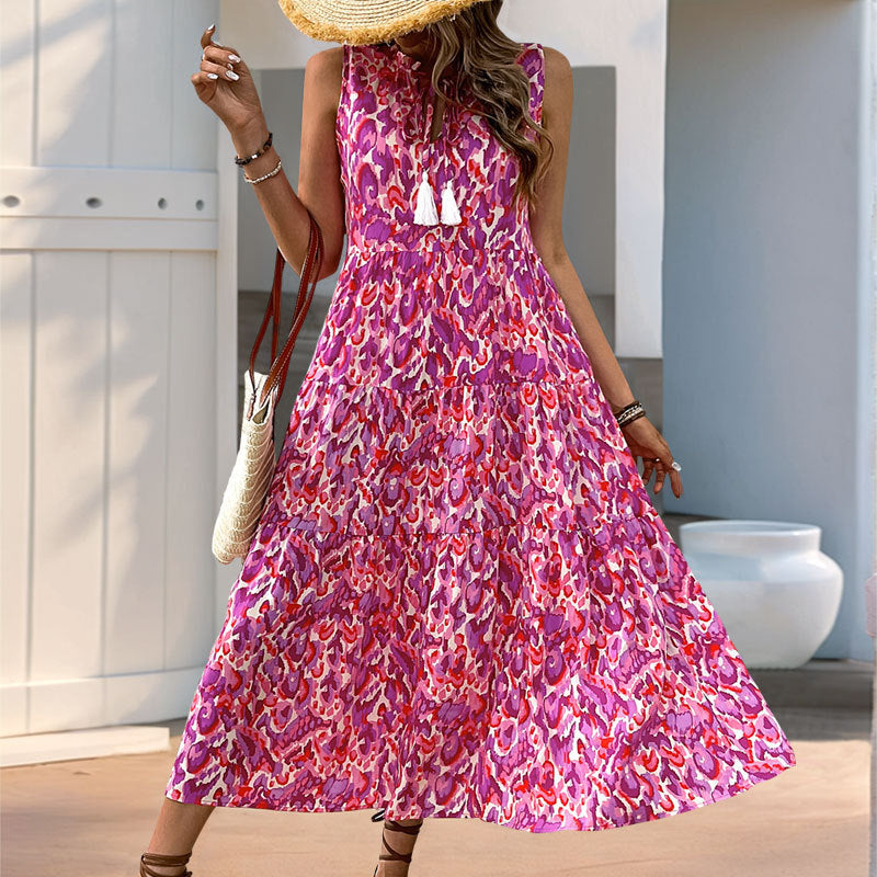 Robe Longue Bohème Sans Manches | Fluide | Incontournable d'Été