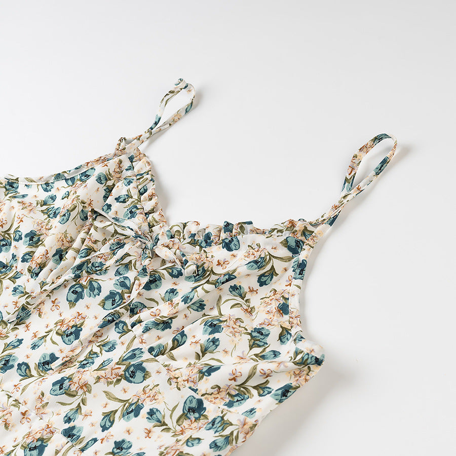 Robe Courte Fleurie d’Été | Légère & Fluide | Esprit Romantique Laiton