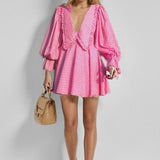 Robe Courte à Volants Imprimé Vichy | Rose | Audacieuse, Rétro et Féminine