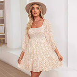 Robe Courte Smockée Fleurie | Douce | Romantique et Légère
