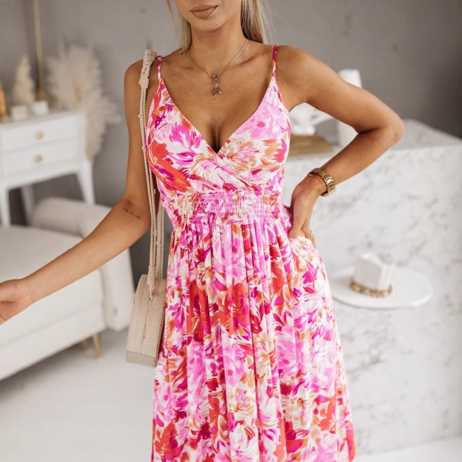 Robe Longue Tropicale | Tissu Léger | Exotique et Fluide