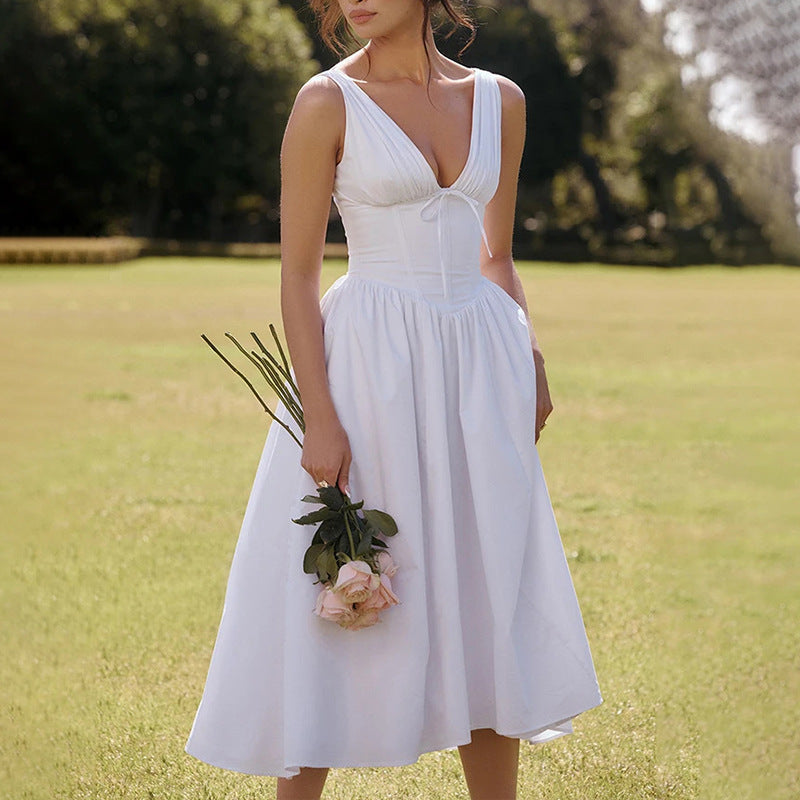 Robe Midi Vintage Sans Manches Fleurie | Romantique | Élégance Légère
