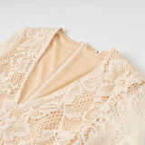 Robe de Soirée Ajustée en Dentelle | Dentelle Florale Élégante | Glamour et Raffinement