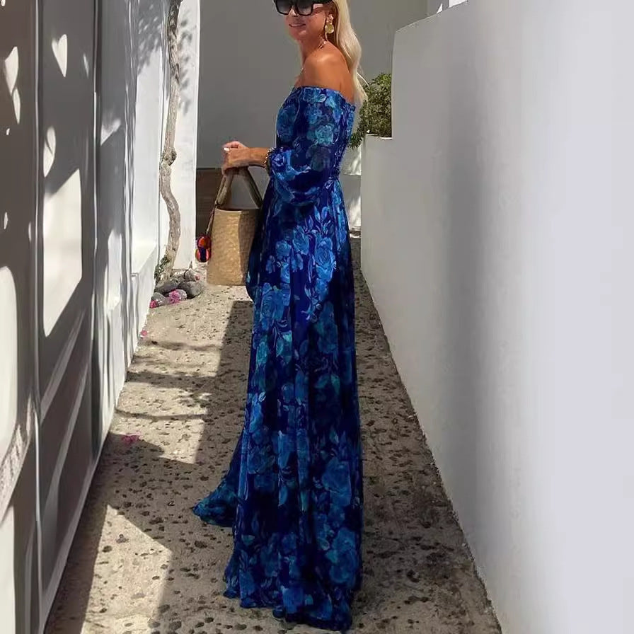 Robe Longue Épaules Dénudées | Élégante | Fluide & Romantique
