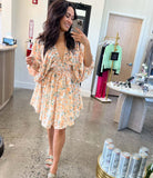Robe Courte à Manches Ballon Fleurie | Rêveuse | Légère et Féminine