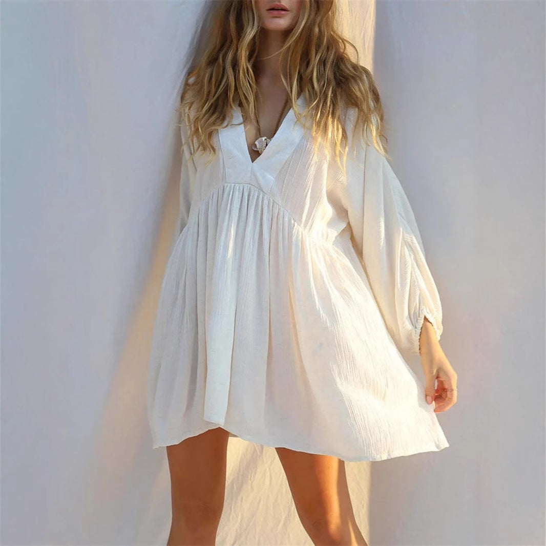 Robe Courte | Mélange Coton Léger | Féminine et Fluide