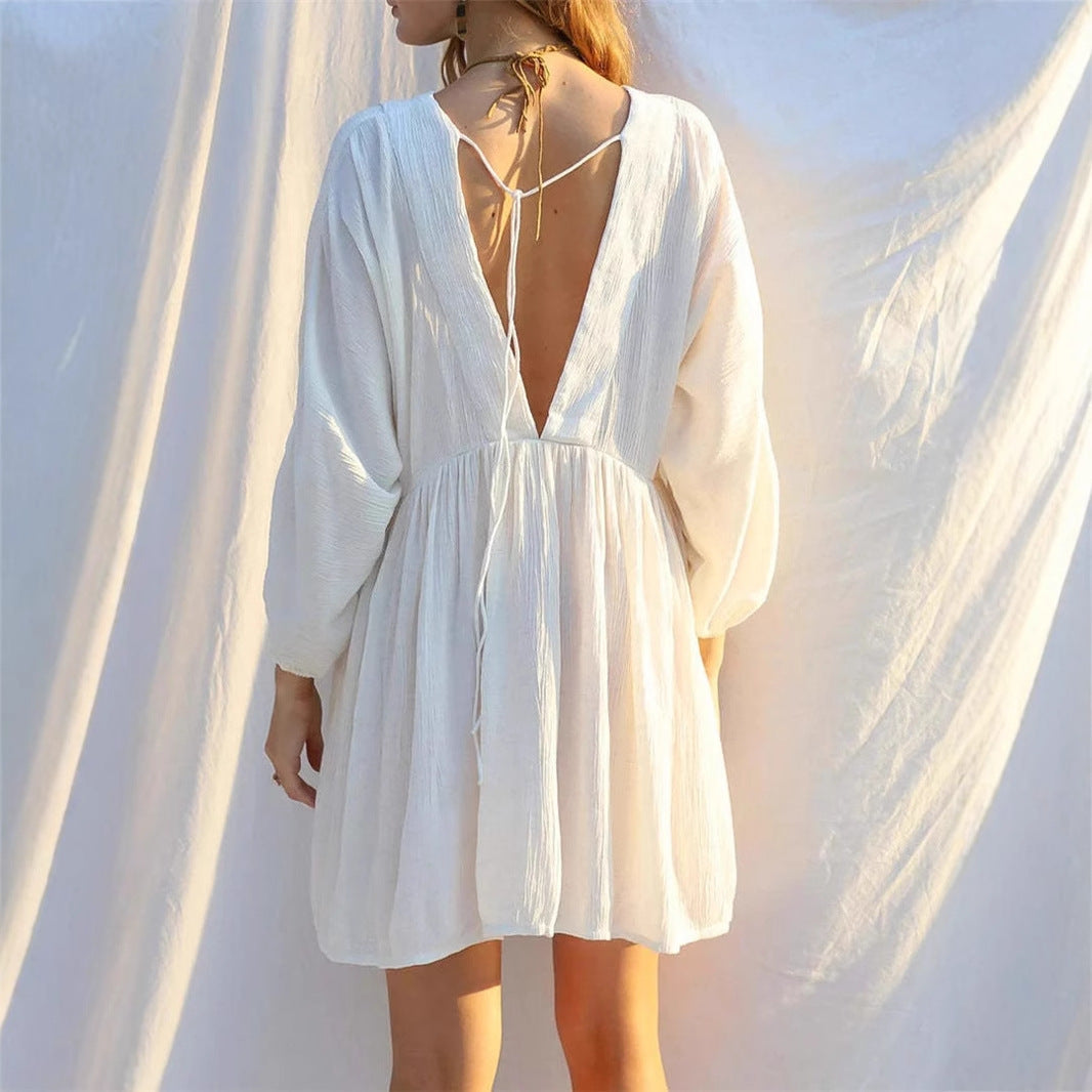 Robe Courte | Mélange Coton Léger | Féminine et Fluide