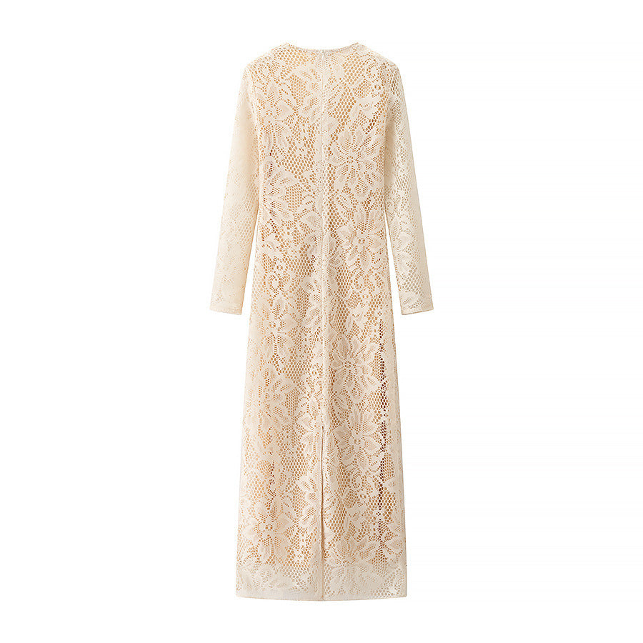 Robe de Soirée Ajustée en Dentelle | Dentelle Florale Élégante | Glamour et Raffinement