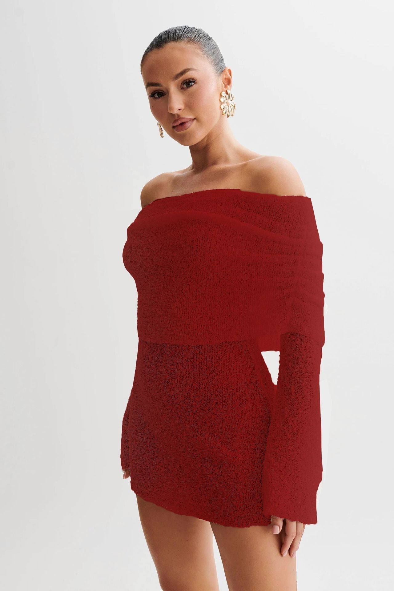 Robe Courte Pailletée Épaules Dénudées | Glamour | Moulante et Éclatante