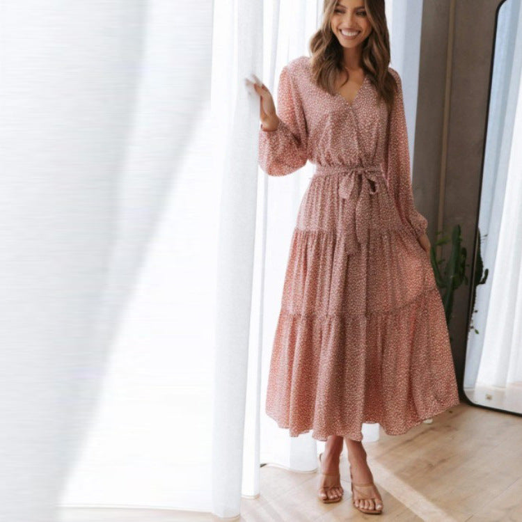 Robe Midi à Volants | Légère & Féminine | Style Cache-Cœur