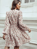 Robe Courte Fleurie à Col en V | Légère et Féminine | Parfaite pour les Balades et Sorties Décontractées