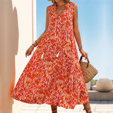 Robe Longue Bohème Sans Manches | Fluide | Incontournable d'Été