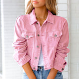 Veste en Jean | Rose Doux | Indispensable Décontracté et Stylé