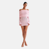 Robe Courte Pailletée Épaules Dénudées | Glamour | Moulante et Éclatante