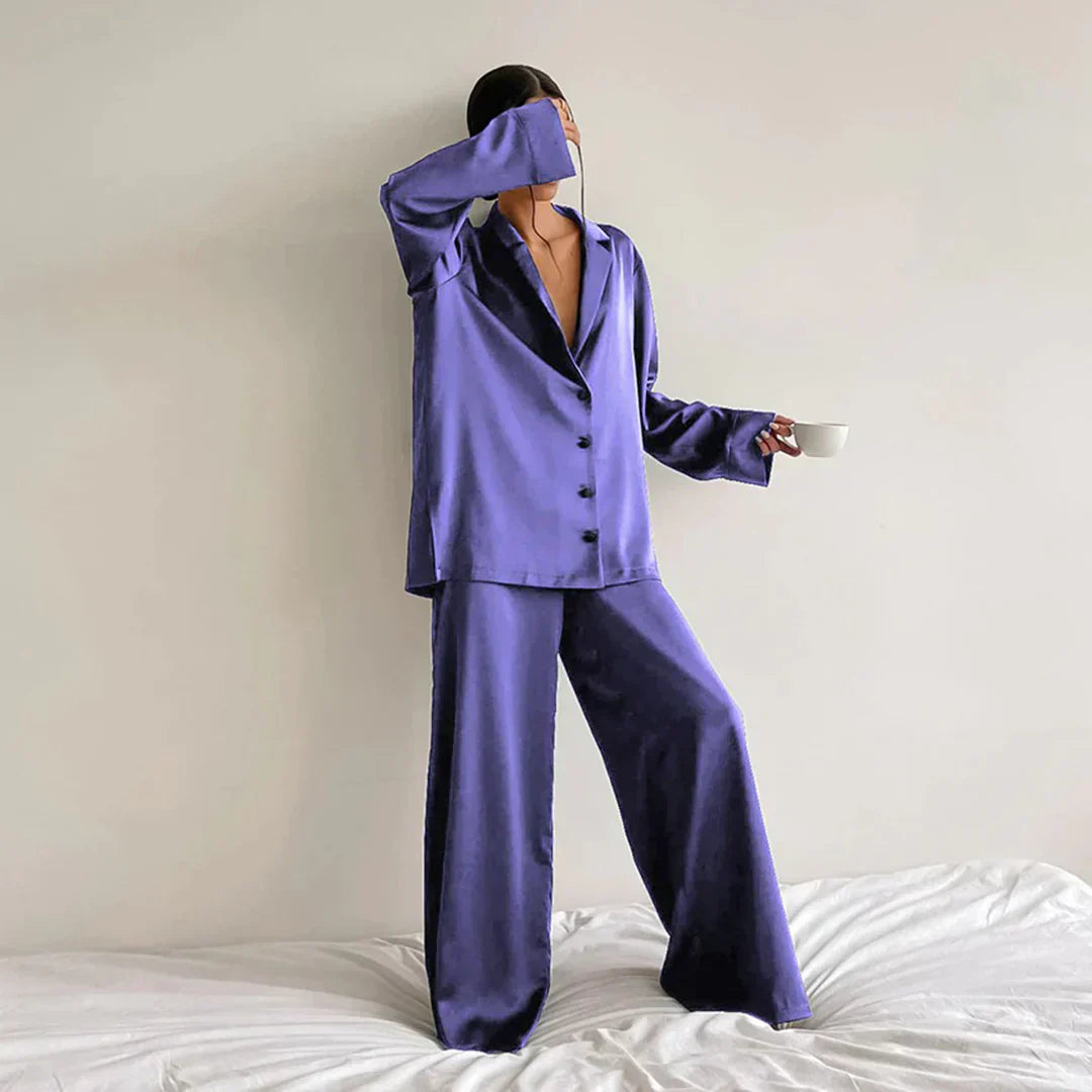 Ensemble Lounge en Satin | Fluidité Soyeuse | Confort Minimaliste de Luxe