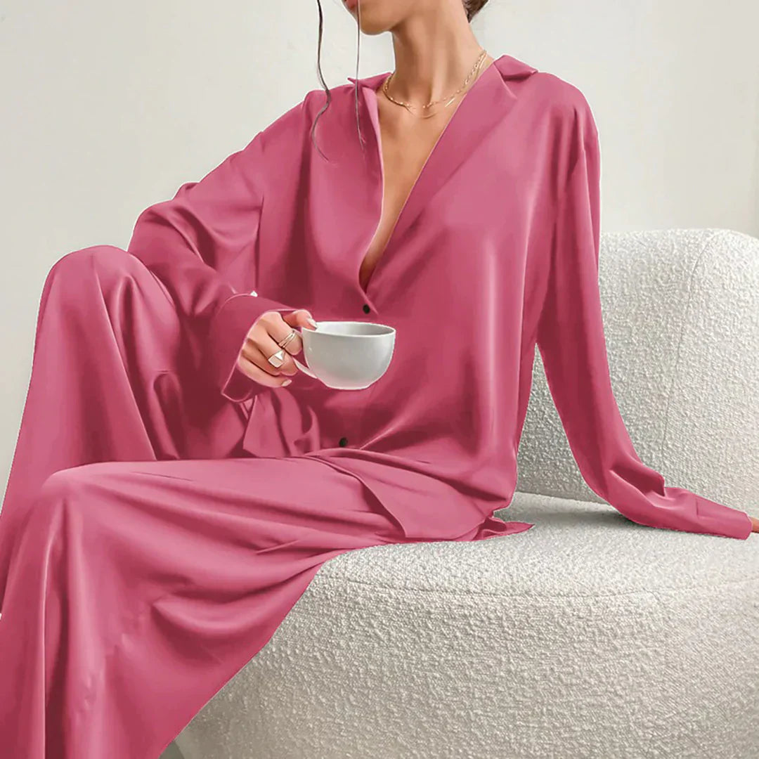 Ensemble Lounge en Satin | Fluidité Soyeuse | Confort Minimaliste de Luxe