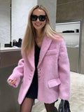 Veste Blazer en Fausse Fourrure | Coupe Oversize | Douce et Tendance