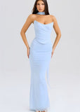 Robe Longue Froncée Sans Bretelles | Élégante | Ajustée & Sophistiquée