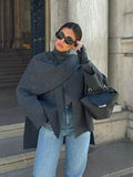 Manteau en Laine avec Écharpe Intégrée | Élégance Structurée | Incontournable d’Hiver Chic