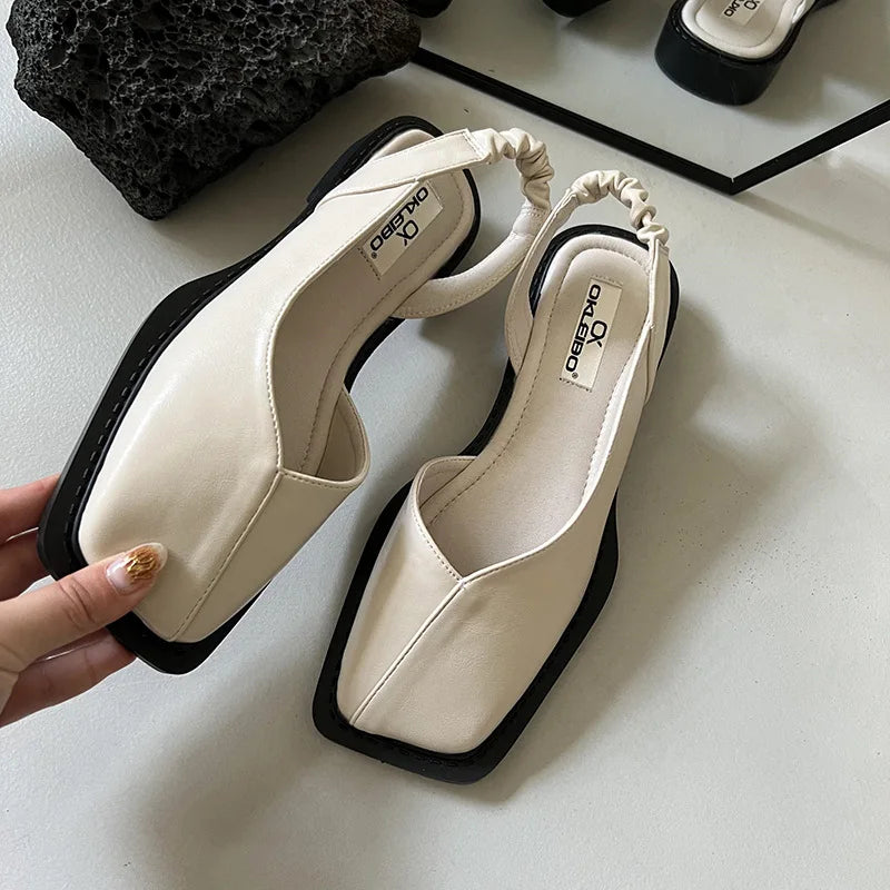 Ballerines Slingback à Bout Carré | Design Moderne | Confort Souple au Quotidien