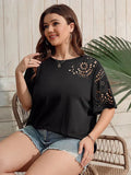 T-shirt à Découpes Florales | Doux et Respirant | Coupe Décontractée Grande Taille